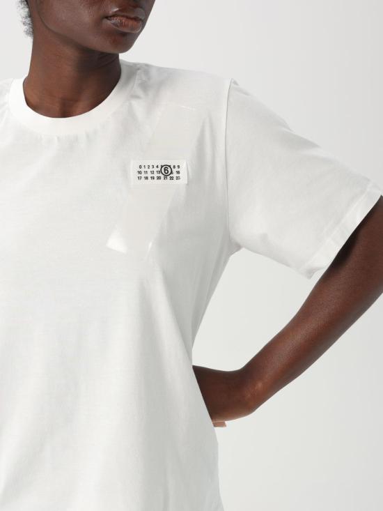 25SS MM6 메종마르지엘라 반팔 티셔츠 S52GC0336M20048 101 White - MM6 MAISON MARGIELA