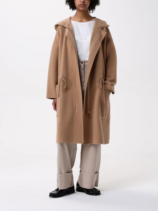 25FW 막스마라 MIELE 미엘레 드로스트링 후드 코트 2511901021600 003 Camel - MAX MARA