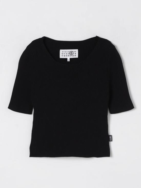 25SS [키즈] MM6 메종마르지엘라 탑 M60785MM05B M6900 Black