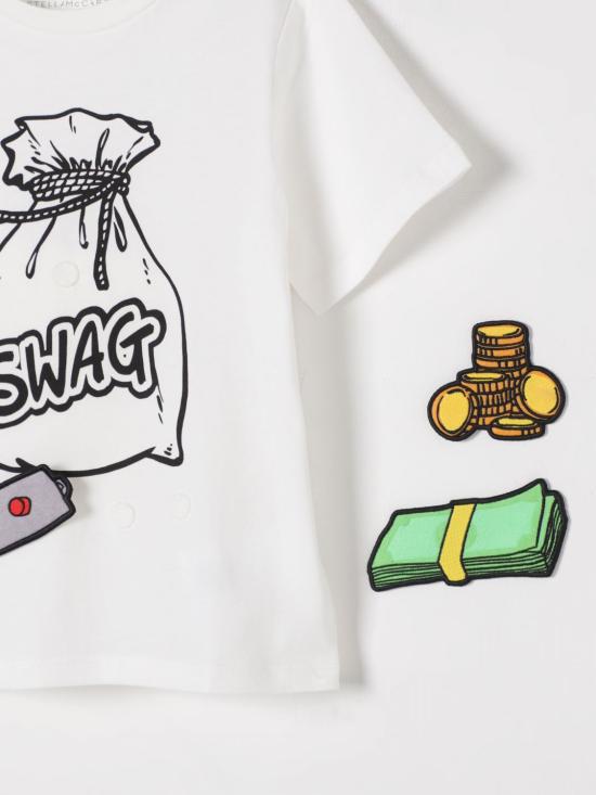 25SS [키즈] 스텔라 맥카트니 티셔츠 TW8Q71Z0434 101 Ivory - STELLA MCCARTNEY