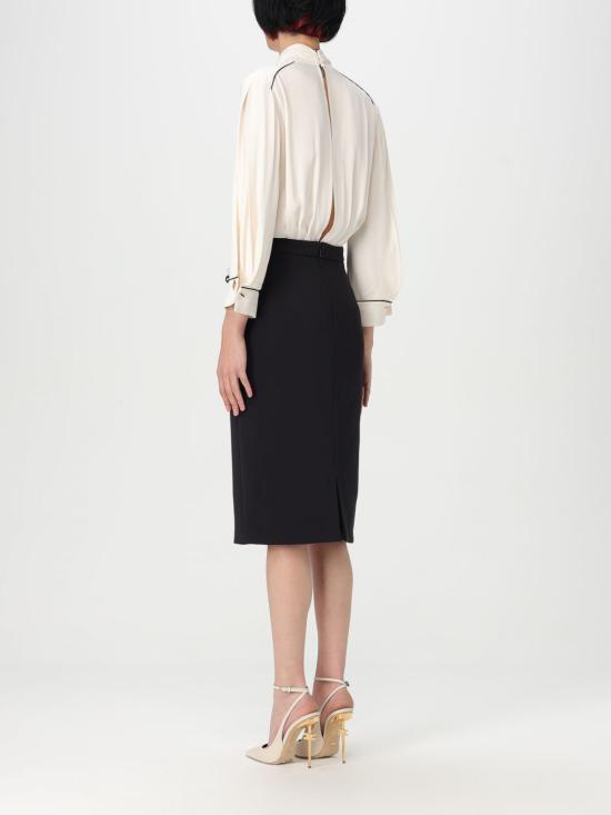 25FW 엘리자베타프랜치 미디 원피스 AB771 E84 Yellow Cream - ELISABETTA FRANCHI