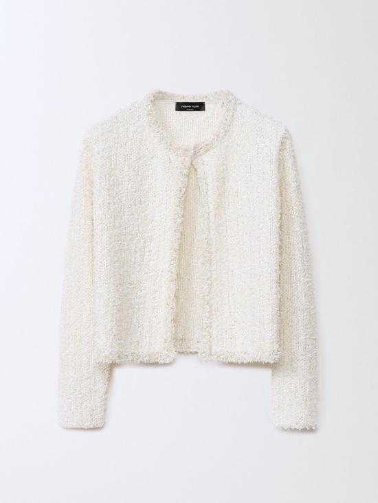 25FW 파비아나 필리피 트위드 자켓 MAD265F139L167 VR1 White - FABIANA FILIPPI