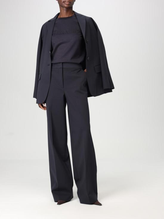 25FW 막스마라 스트레이트 팬츠 2511781038600 002 Blue - MAX MARA