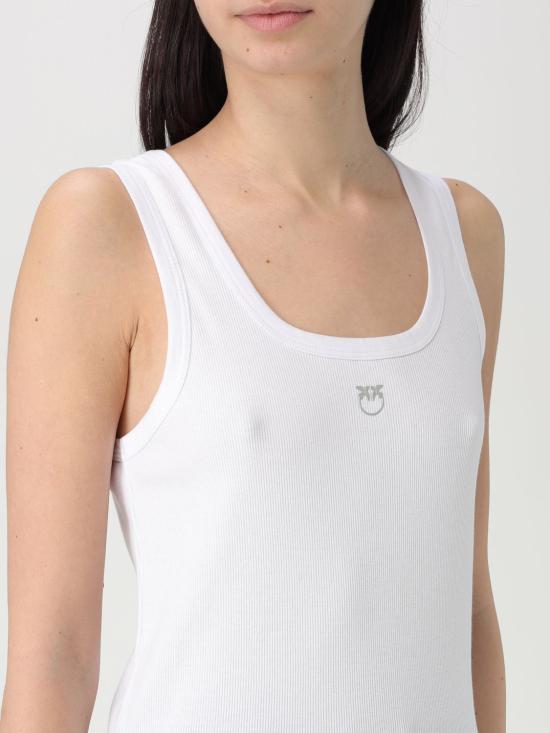 25FW 핑코 민소매 티셔츠 100807A2C1 Z04 White - PINKO