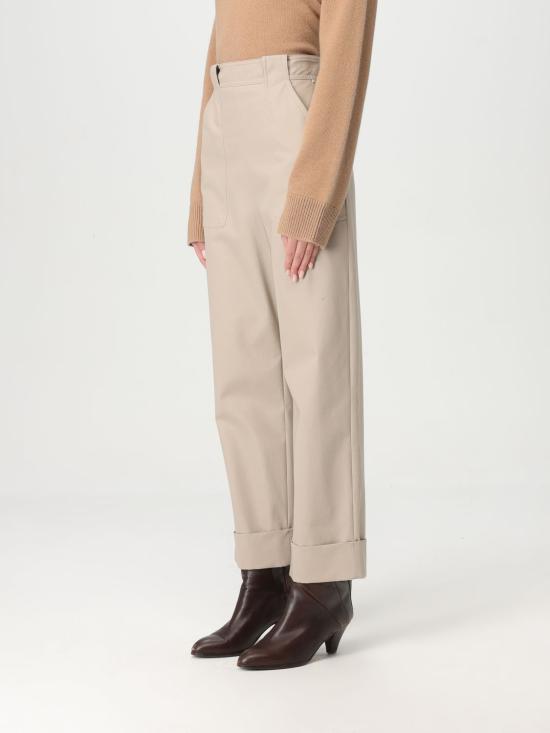 25FW 막스마라 스트레이트 팬츠 2511131061600 002 Beige - MAX MARA