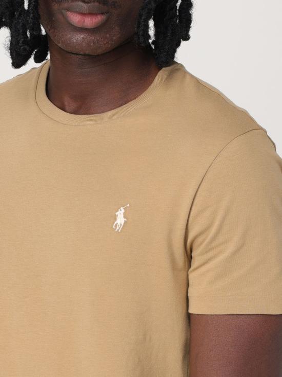 25FW 폴로 랄프로렌 포니로고 자수 반팔 티셔츠 710671438 329 Sand - POLO RALPH LAUREN