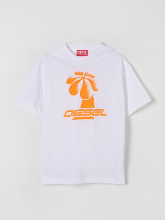 25SS [키즈] 디젤 티셔츠 J022810CATM K100 White