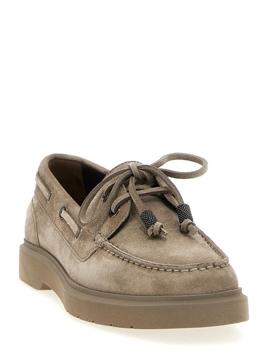 25SS 브루넬로 쿠치넬리 로퍼 MZSFG2955C5859 Gray - BRUNELLO CUCINELLI