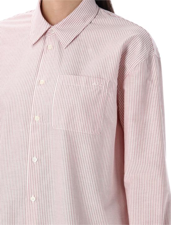 25SS 아페쎄 블라우스 25PF12550COGUH GAA RED WHITE STRIPES - A.P.C.