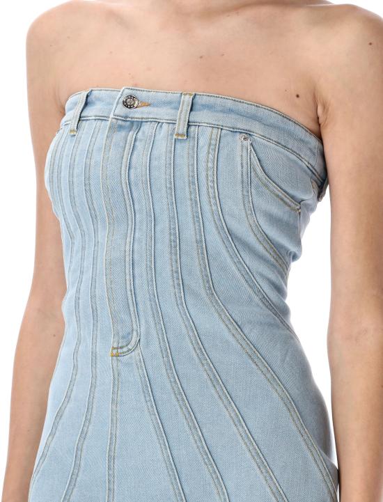 25SS 뮈글러 숏 원피스 25PRO1616242 6048 MEDIUM BLUE - MUGLER