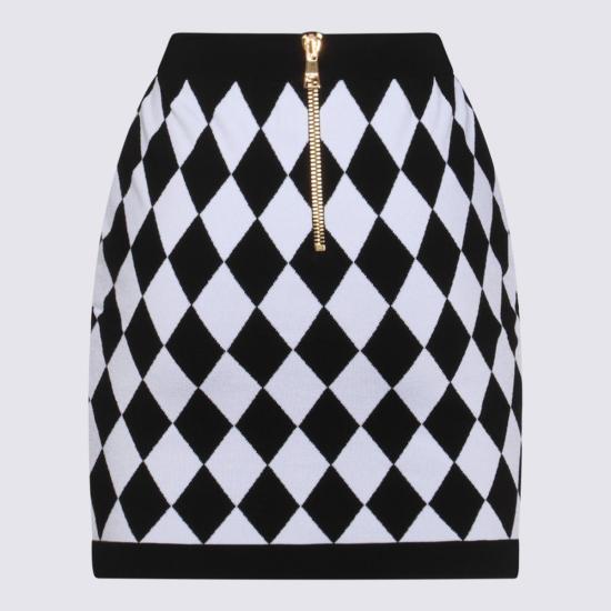 24FW 발망 숏 스커트 DF1LB292KG66EAB NOIR - BALMAIN