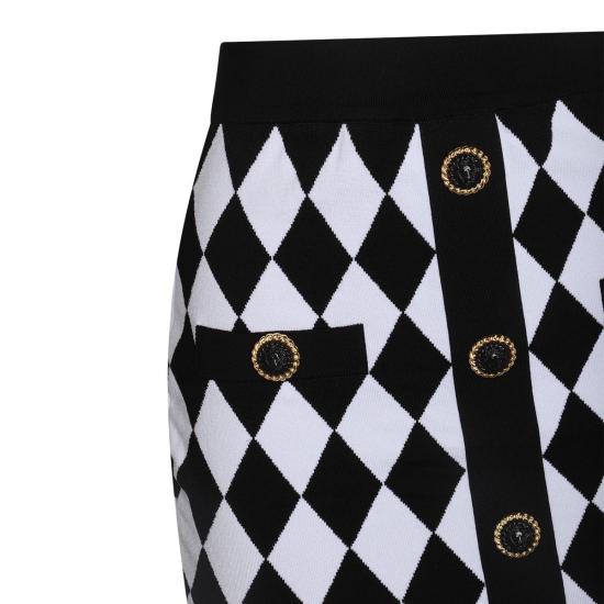 24FW 발망 숏 스커트 DF1LB292KG66EAB NOIR - BALMAIN