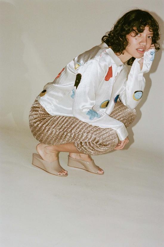  마리암 나시르 자데 뮬/슬리퍼 이브 웨지 샌드 특허 - MARYAM NASSIR ZADEH