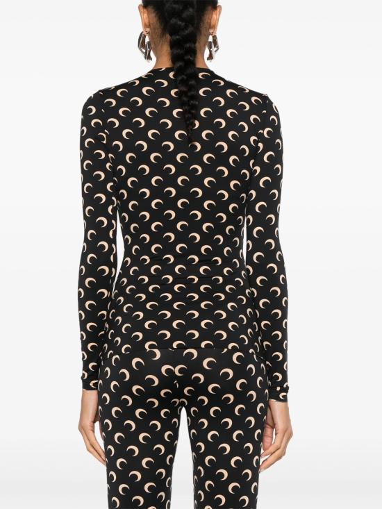 26SS 마린세르 크레센트 문 프린트 긴팔 티셔츠 WTS006ACJER0001 IT99 - MARINE SERRE