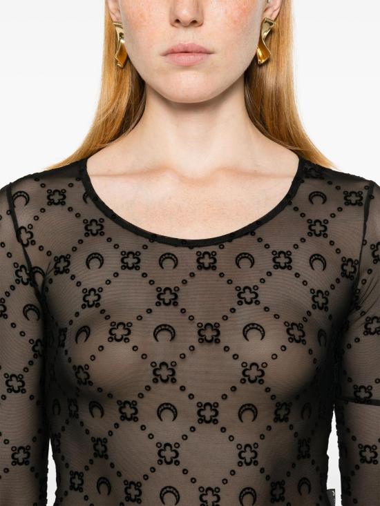 25FW 마린세르 긴팔 티셔츠 WTS012ACJER0005 BK99 BLACK - MARINE SERRE