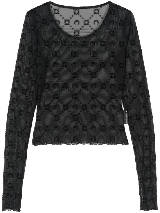 25FW 마린세르 긴팔 티셔츠 WTS012ACJER0005 BK99 BLACK