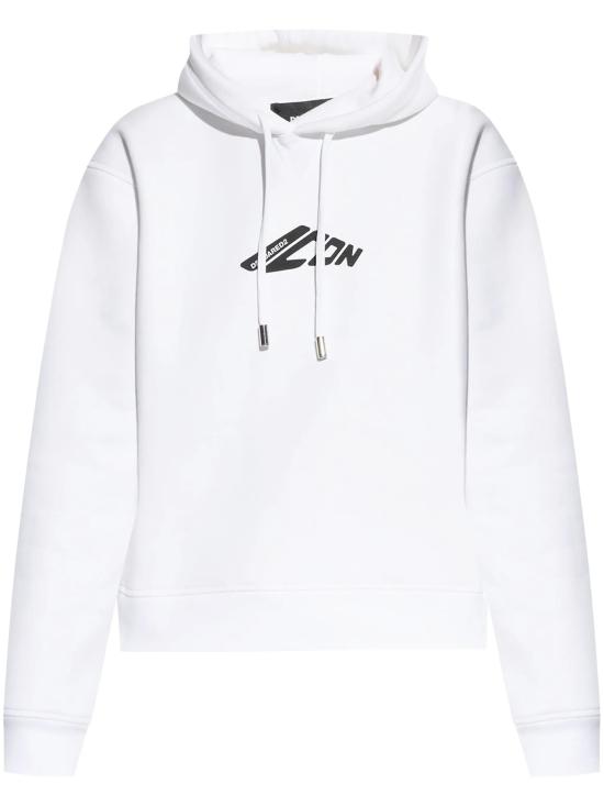 디스퀘어드2 후드 티셔츠 S80GU0106D25007 100 WHITE