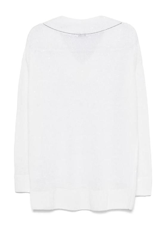 25SS 브루넬로 쿠치넬리 니트웨어 M10550232 CJ159 BIANCO - BRUNELLO CUCINELLI