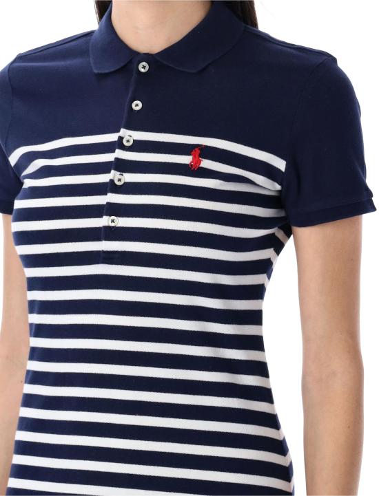 25SS 랄프 로렌 미디 원피스 211959122 001 CRUISE NAVY WHITE - RALPH LAUREN