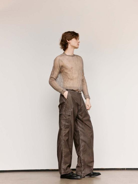  아워레가시 스웨터 우리의 유산 트루 라운드넥 애쉬 실크 스틸 - OUR LEGACY