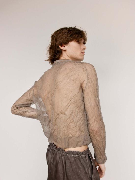  아워레가시 스웨터 우리의 유산 트루 라운드넥 애쉬 실크 스틸 - OUR LEGACY