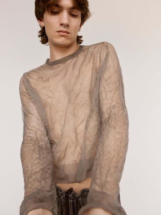  아워레가시 스웨터 우리의 유산 트루 라운드넥 애쉬 실크 스틸