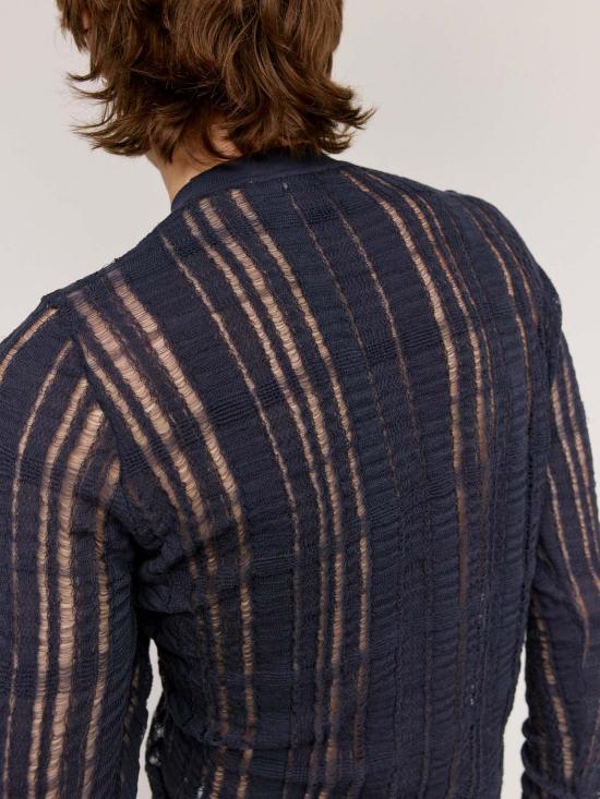  아워레가시 스웨터 아워 레거시 포멀 라운드넥 워시드 네이비 - OUR LEGACY