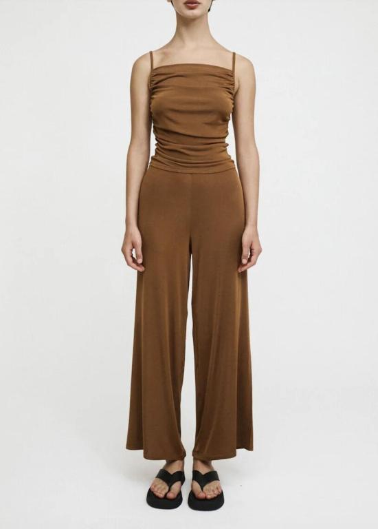  리타 스트레이트 팬츠 로우 페툴라 니트 팬츠 - RITA