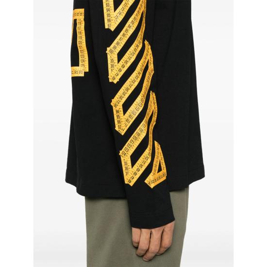 25SS 오프화이트 긴팔 티셔츠 OMAB086S25JE R002 1022 BLACK - OFF WHITE