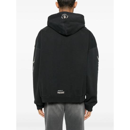 25FW 리프레젠트 후드 티셔츠 MLM41144 04 STABK BLACK - REPRESENT