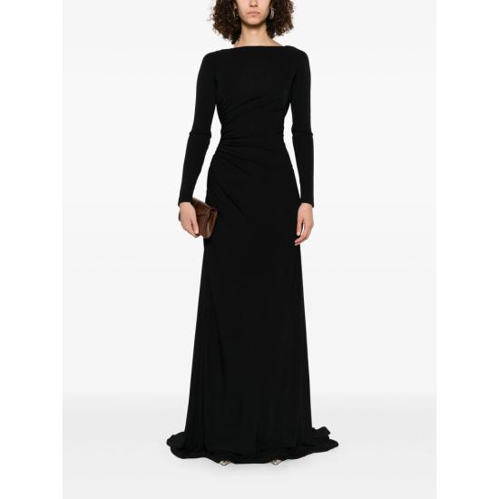 25SS 엘리자베타프랜치 롱 원피스 ABR1852E2 110 BLACK - ELISABETTA FRANCHI