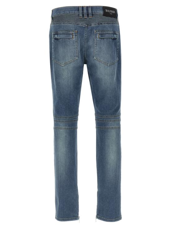 25SS 발망 데님 팬츠 EH1MG115DF446FF Blue - BALMAIN