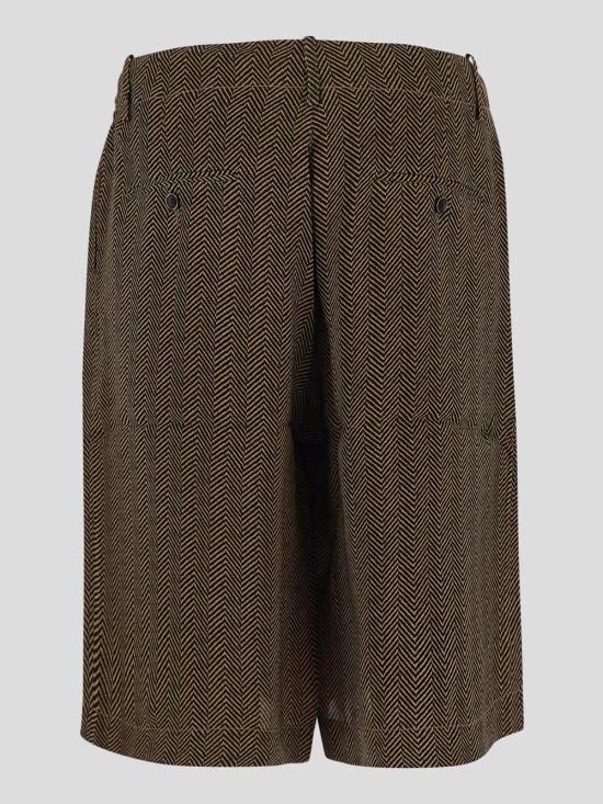 25SS 우마 왕 숏팬츠 UM3523 UW029 Tan black - UMA WANG