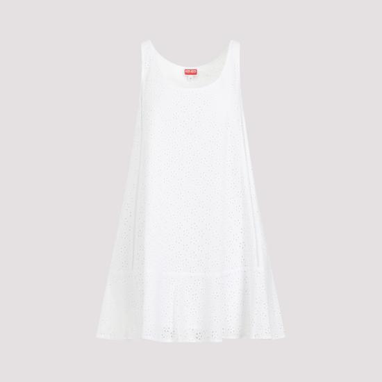  겐조 숏 원피스 FE52RO2599K1 02 BLANC CASSE