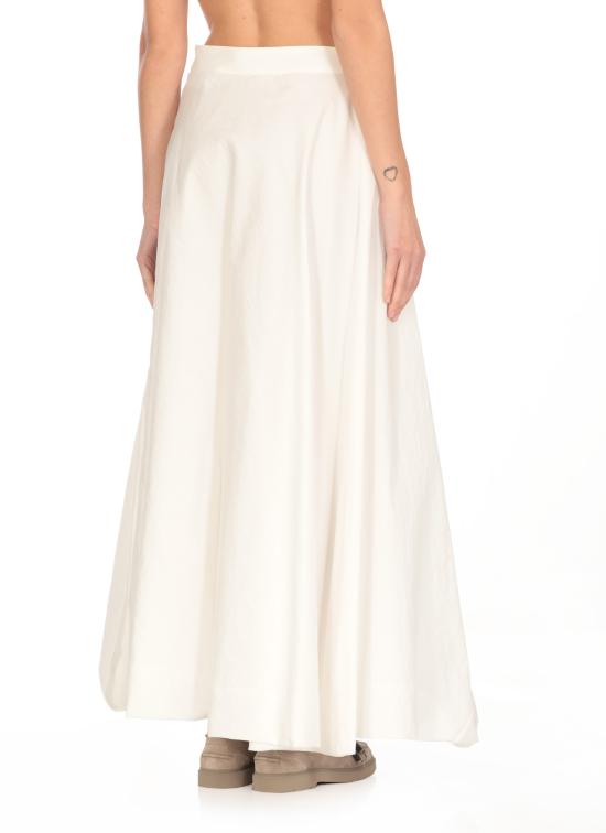 25SS 브루넬로 쿠치넬리 미디 스커트 M0F79G3812 C600 White - BRUNELLO CUCINELLI