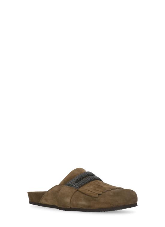 25SS 브루넬로 쿠치넬리 뮬/슬리퍼 MZSFG2877 C7495 Brown - BRUNELLO CUCINELLI
