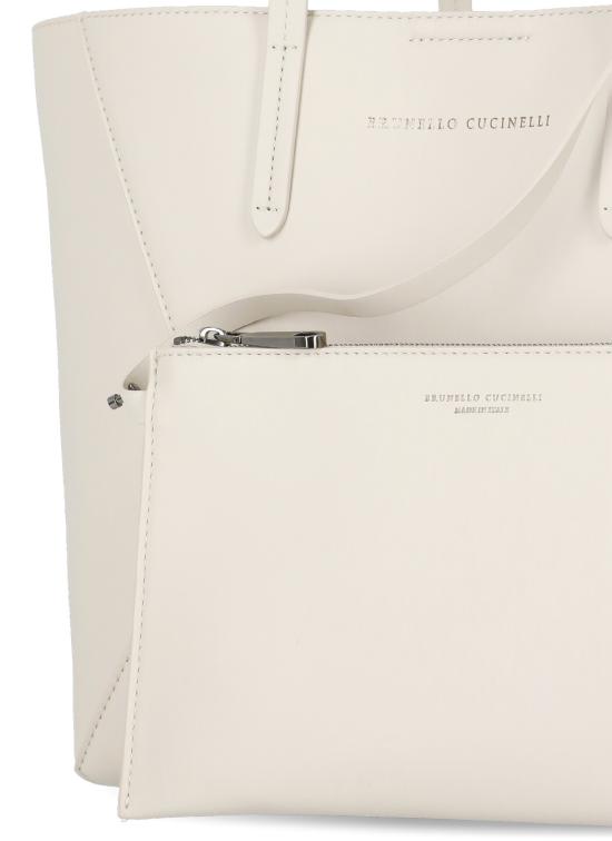 25SS 브루넬로 쿠치넬리 토트백 MBHED2573 C8905 Ivory - BRUNELLO CUCINELLI