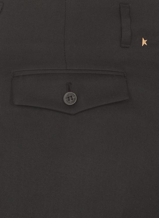 25SS 골든구스 스트레이트 팬츠 GWP01203 P001546 90100 GOLDEN Black - GOLDEN GOOSE