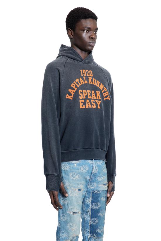  캐피탈 후드 티셔츠 K2410LC102BLACK Black - KAPITAL