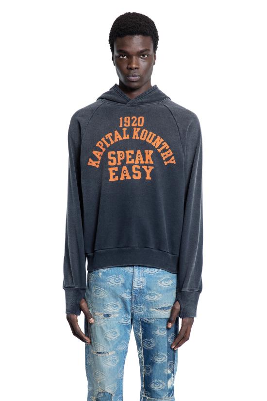  캐피탈 후드 티셔츠 K2410LC102BLACK Black - KAPITAL