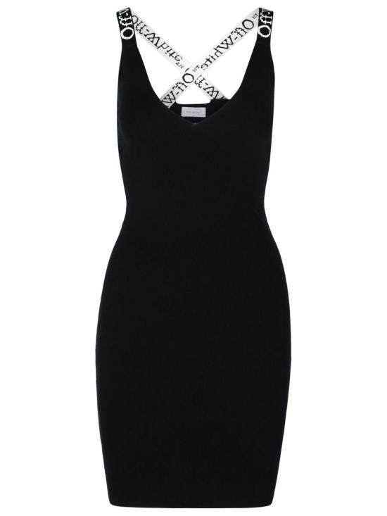 24FW 오프화이트 미디 원피스 OWHI022F24KNI0011001 Black