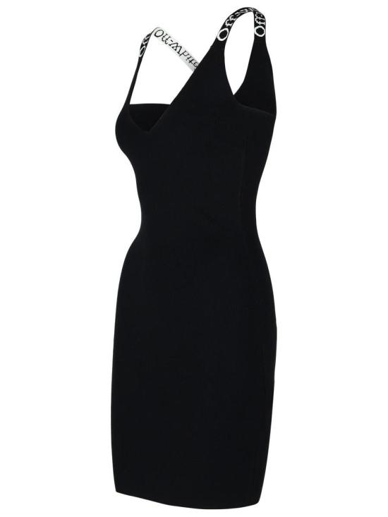 24FW 오프화이트 미디 원피스 OWHI022F24KNI0011001 Black - OFF WHITE