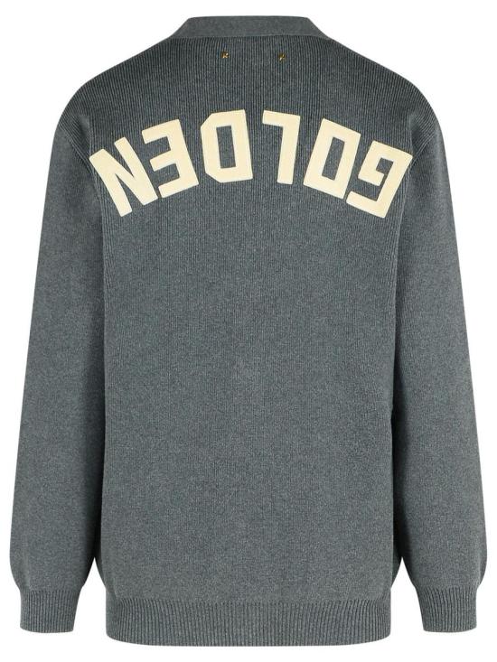 25FW 골든구스 코튼 니트 V넥 버튼 가디건  GMP00946 P00066260304 GREY - GOLDEN GOOSE