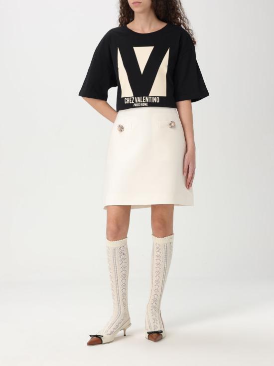 25FW 발렌티노 가라바니 반팔 티셔츠 6B3MG24H95W 0NO Black - VALENTINO GARAVANI