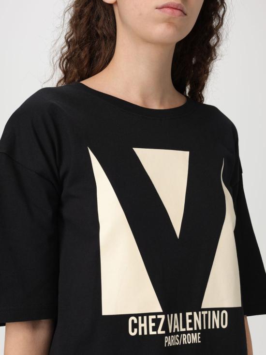 25FW 발렌티노 가라바니 반팔 티셔츠 6B3MG24H95W 0NO Black - VALENTINO GARAVANI