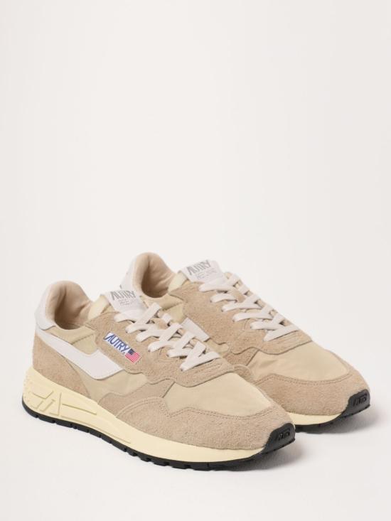 25FW 오트리 릴윈드 로우 나일론 스웨이드 스니커즈 WWLMNC14 Beige - AUTRY