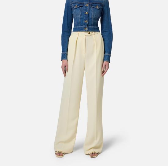 25SS 엘리자베타프랜치 스트레이트 팬츠 PA06451E2 DC7 Lemonade - ELISABETTA FRANCHI