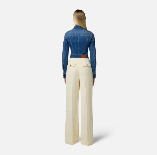 25SS 엘리자베타프랜치 스트레이트 팬츠 PA06451E2 DC7 Lemonade - ELISABETTA FRANCHI