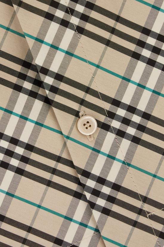 25SS 버버리 체크 크롭 코튼 셔츠 8101121 C1849 HUSK IP CHECK - BURBERRY