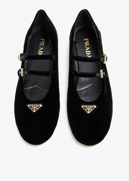 25SS 프라다 플랫 슈즈 1F794N008F0002 BLACK DOM - PRADA